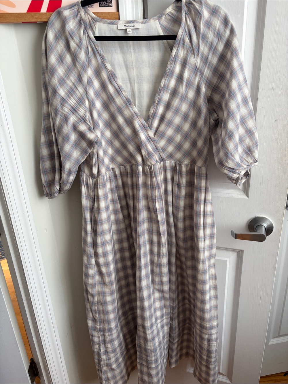 Madewell Plaid Midi Dress